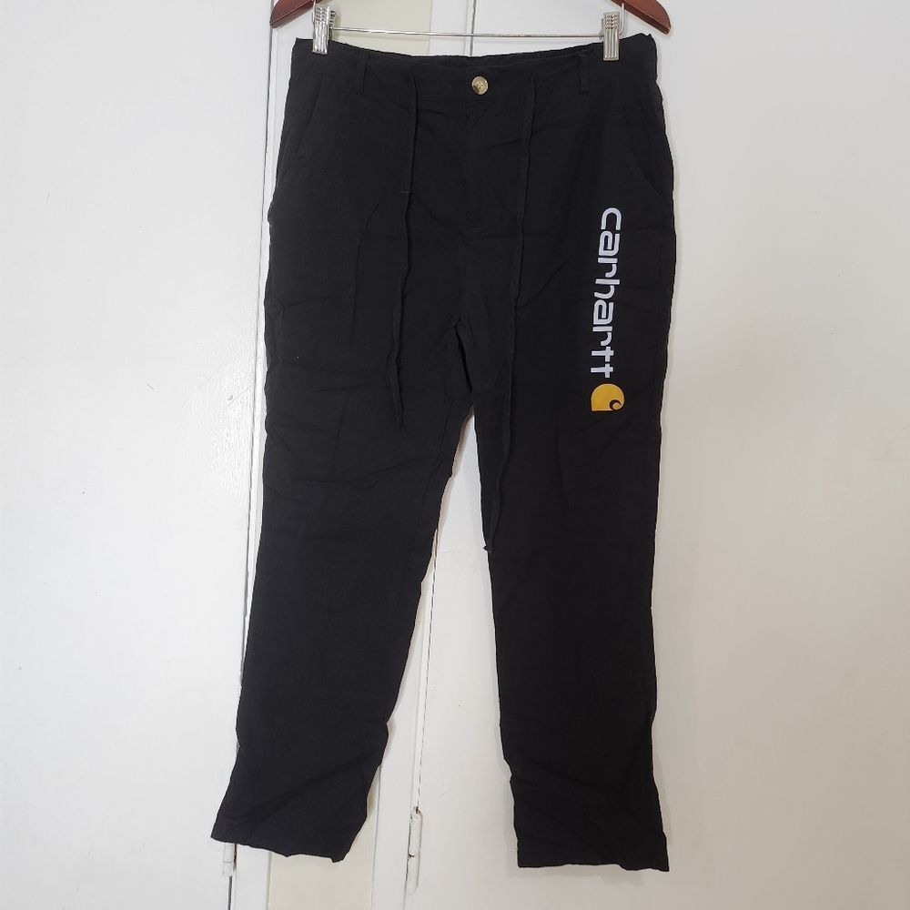 Carhart Womens Linen Black Pants